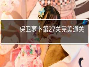 保卫萝卜第27关完美通关