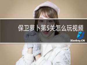 保卫萝卜第5关怎么玩视频