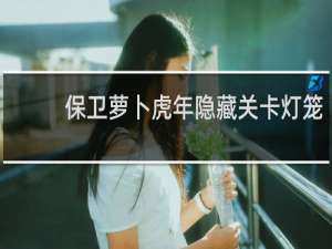 保卫萝卜虎年隐藏关卡灯笼