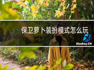 保卫萝卜装扮模式怎么玩