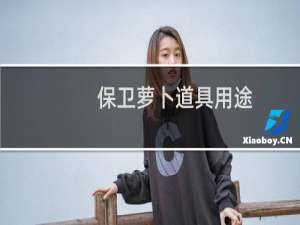 保卫萝卜道具用途