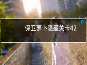 保卫萝卜隐藏关卡42