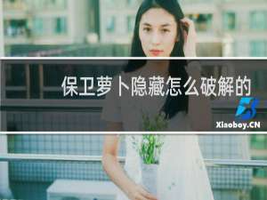 保卫萝卜隐藏怎么破解的