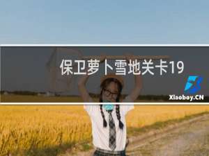 保卫萝卜雪地关卡19