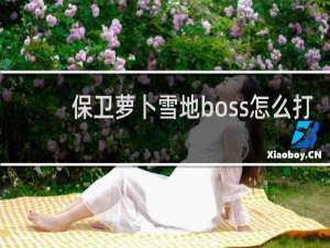 保卫萝卜雪地boss怎么打