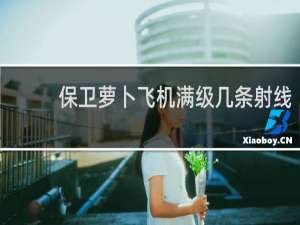 保卫萝卜飞机满级几条射线