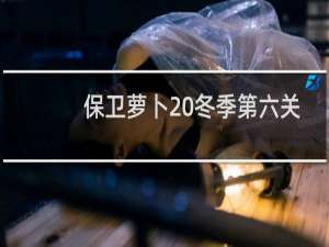 保卫萝卜 冬季第六关