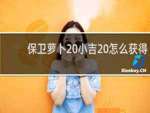 保卫萝卜 小吉 怎么获得