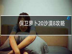 保卫萝卜 沙漠8攻略