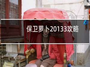 保卫萝卜 133攻略