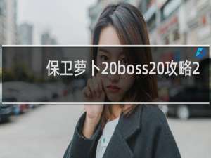 保卫萝卜 boss 攻略2