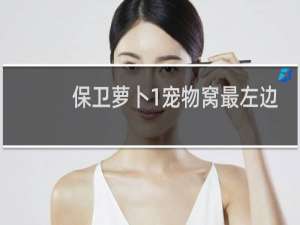 保卫萝卜1宠物窝最左边