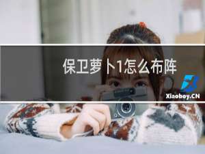 保卫萝卜1怎么布阵
