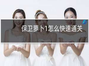 保卫萝卜1怎么快速通关