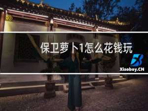 保卫萝卜1怎么花钱玩
