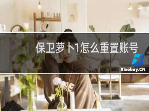 保卫萝卜1怎么重置账号