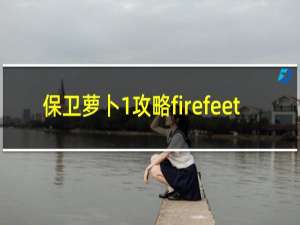 保卫萝卜1攻略firefeet