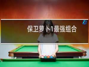 保卫萝卜1最强组合