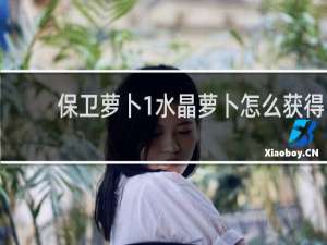 保卫萝卜1水晶萝卜怎么获得