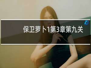 保卫萝卜1第3章第九关