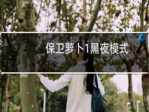 保卫萝卜1黑夜模式