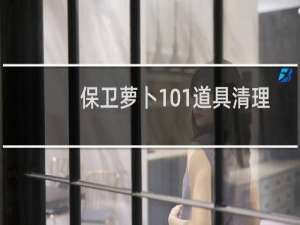 保卫萝卜101道具清理