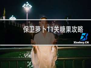 保卫萝卜11关糖果攻略