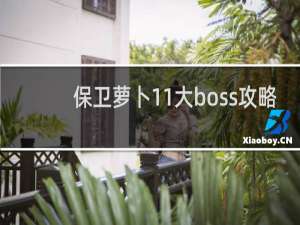保卫萝卜11大boss攻略