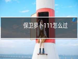 保卫萝卜111怎么过