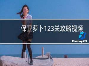 保卫萝卜123关攻略视频