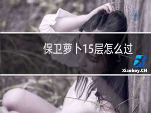 保卫萝卜15层怎么过