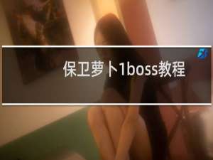 保卫萝卜1boss教程