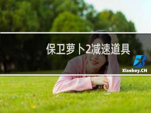 保卫萝卜2减速道具