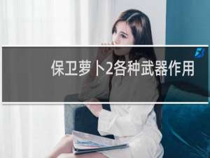 保卫萝卜2各种武器作用