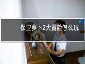 保卫萝卜2大冒险怎么玩