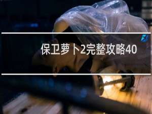 保卫萝卜2完整攻略40