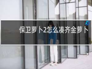 保卫萝卜2怎么凑齐金萝卜