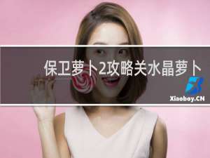 保卫萝卜2攻略关水晶萝卜