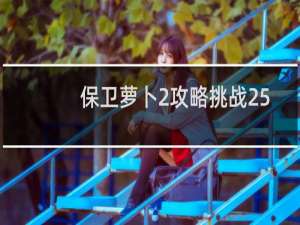 保卫萝卜2攻略挑战25