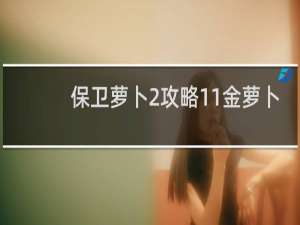保卫萝卜2攻略11金萝卜