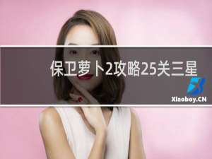 保卫萝卜2攻略25关三星