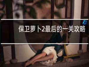 保卫萝卜2最后的一关攻略