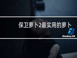 保卫萝卜2最实用的萝卜
