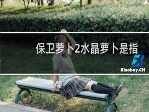 保卫萝卜2水晶萝卜是指