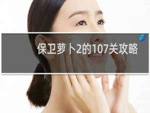 保卫萝卜2的107关攻略