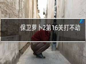 保卫萝卜2第16关打不动