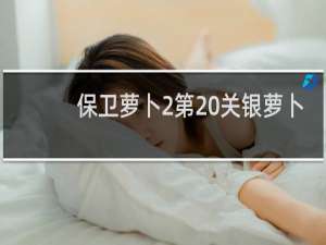 保卫萝卜2第20关银萝卜