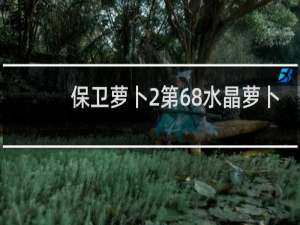 保卫萝卜2第68水晶萝卜