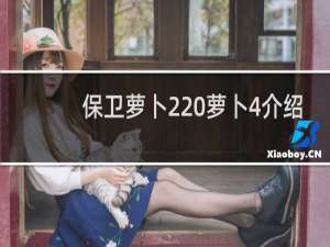 保卫萝卜2 萝卜4介绍