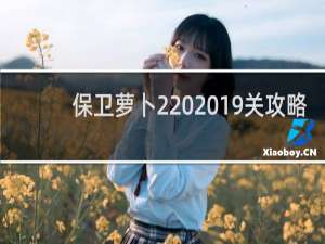 保卫萝卜2  19关攻略